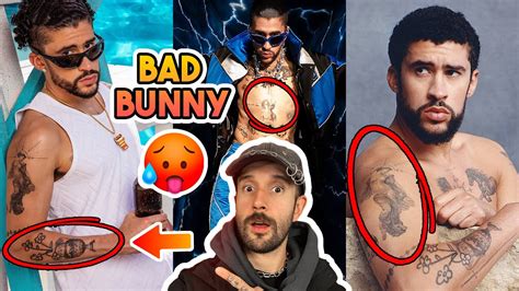 diseos tatuajes de bad bunny|Analizando los Tattoos de BAD BUNNY